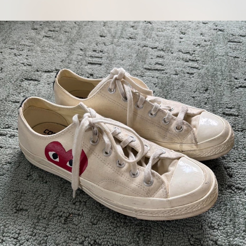 Converse Play Sneakers with Red Heart